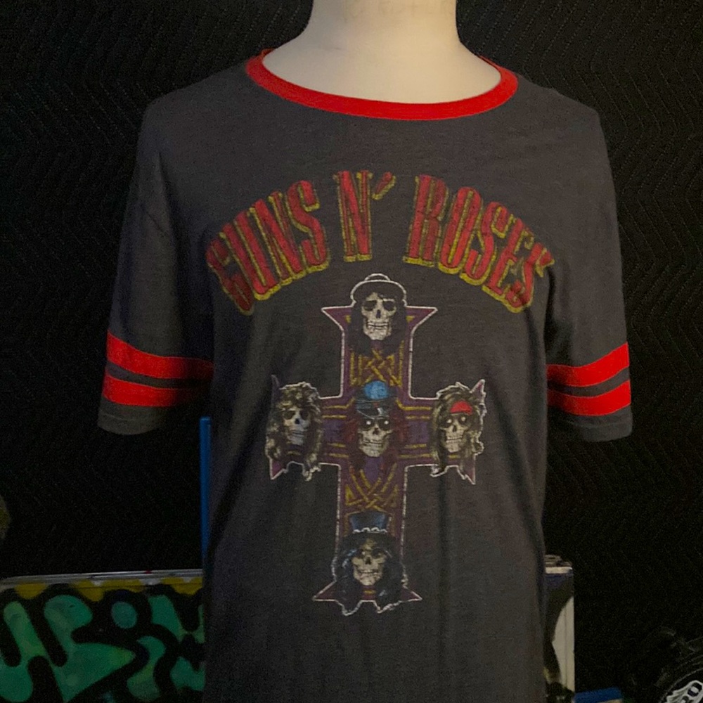 Guns and Roses ringer t shirt XL